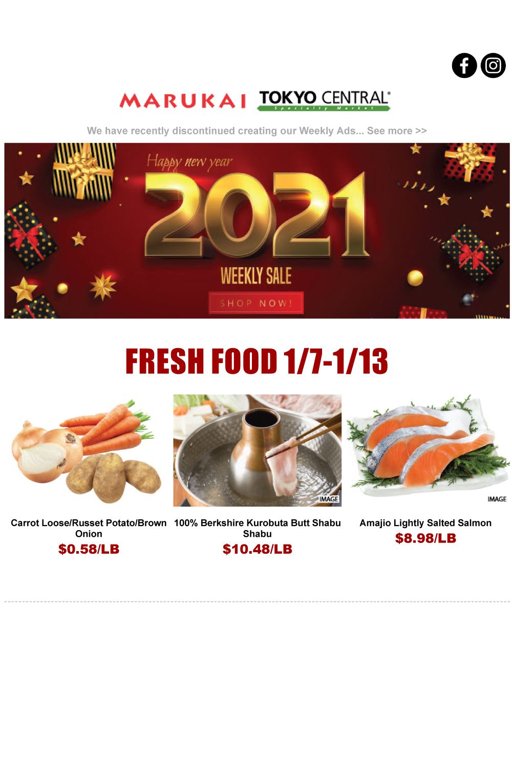 Marukai Weekly Ad Flyer January 7 to January 13, 2021