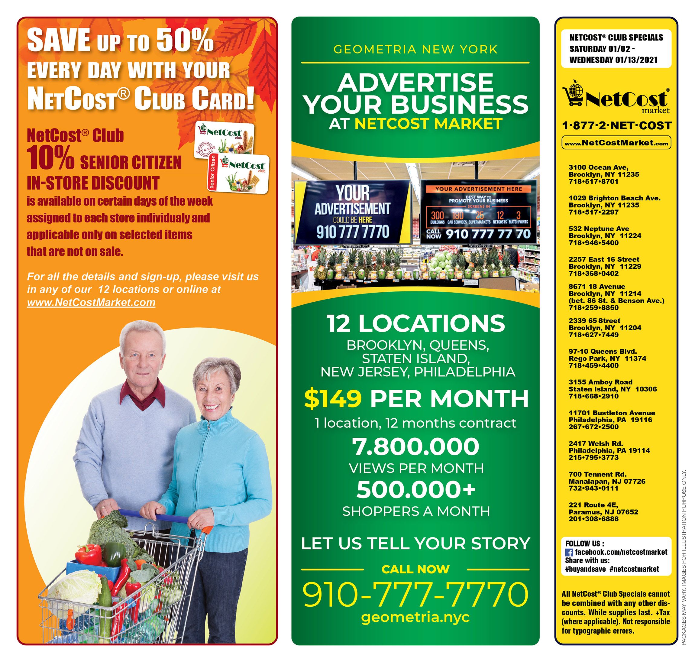 NetCost Weekly Ad Flyer January 2 to January 13, 2021