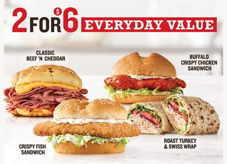 Arby's Announces their New 2 for $6 Everyday Value Menu: Chicken Sandwiches, Wraps & More Arby's Announces their New 2 for $6 Everyday Value Menu: Chicken Sandwiches, Wraps & More