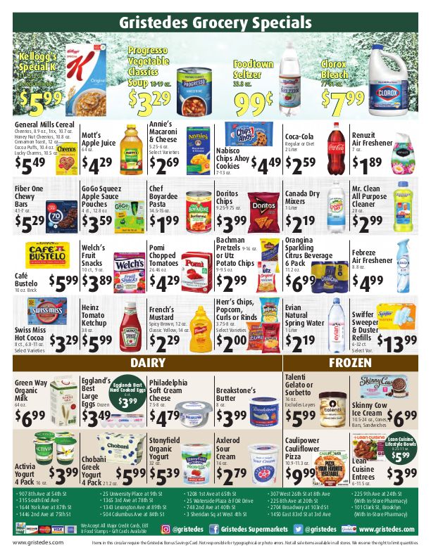 Gristedes Weekly Ad Flyer January 8 to January 14, 2021