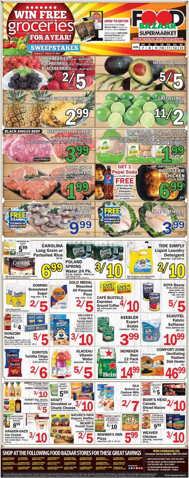 Food Bazaar (CT, NJ, NY) Weekly Ad Flyer January 7 to January 13