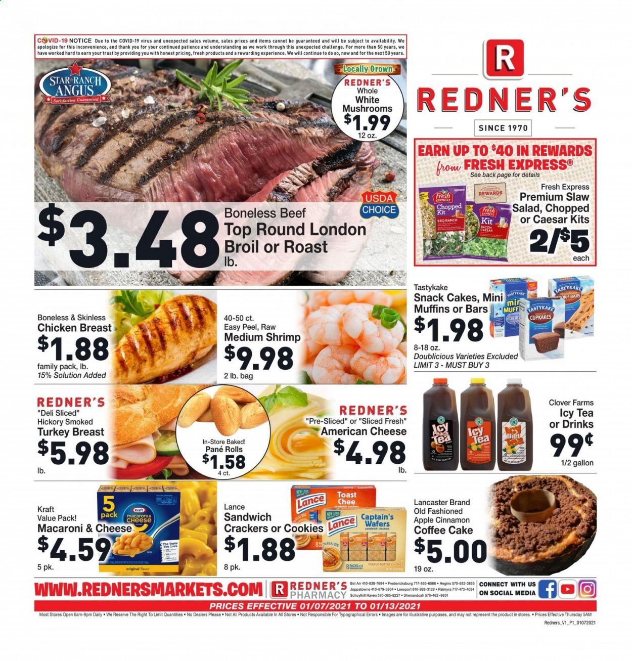 Redner's Markets Weekly Ad Flyer January 7 to January 13