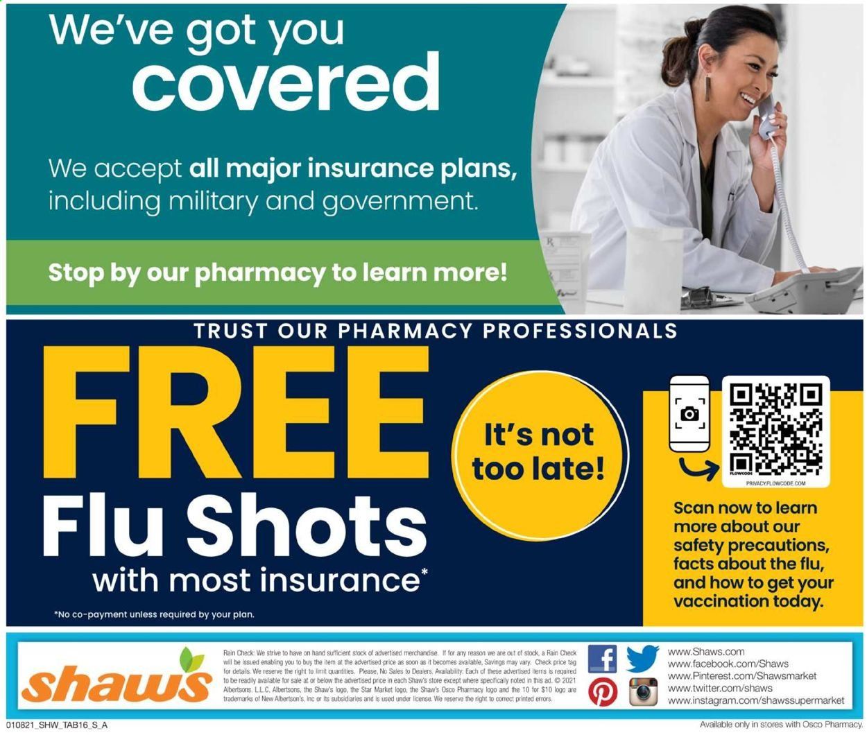 Shaw’s (MA, ME, NH, RI, VT) Weekly Ad Flyer January 8 to February 4