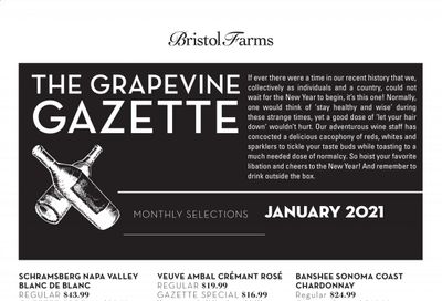 Bristol Farms (CA) Weekly Ad Flyer January 6 to February 2