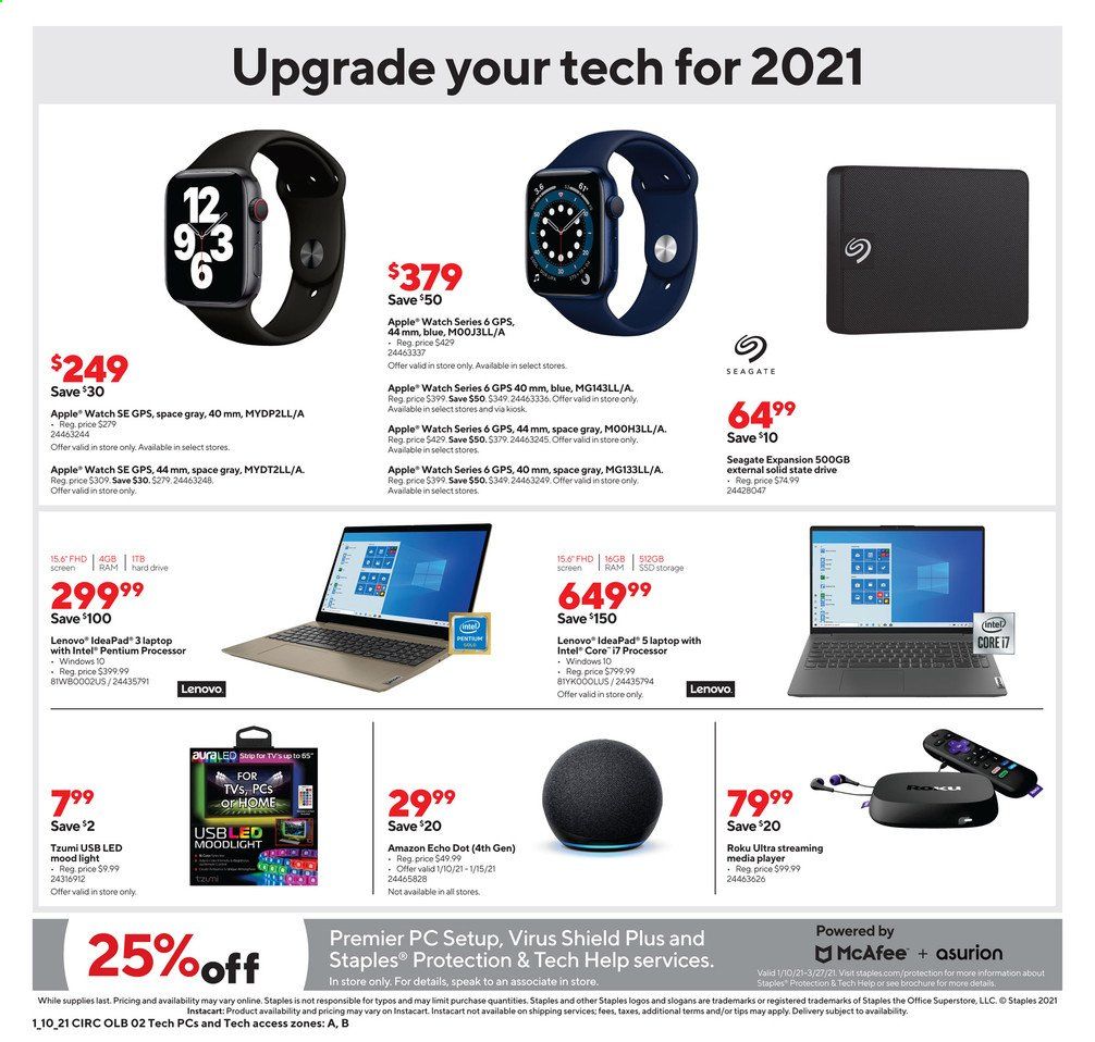 Staples Weekly Ad Flyer January 10 to January 16