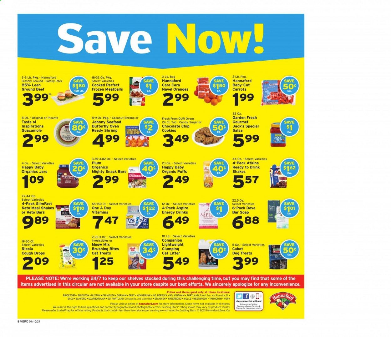 Hannaford (ME) Weekly Ad Flyer January 10 to January 16