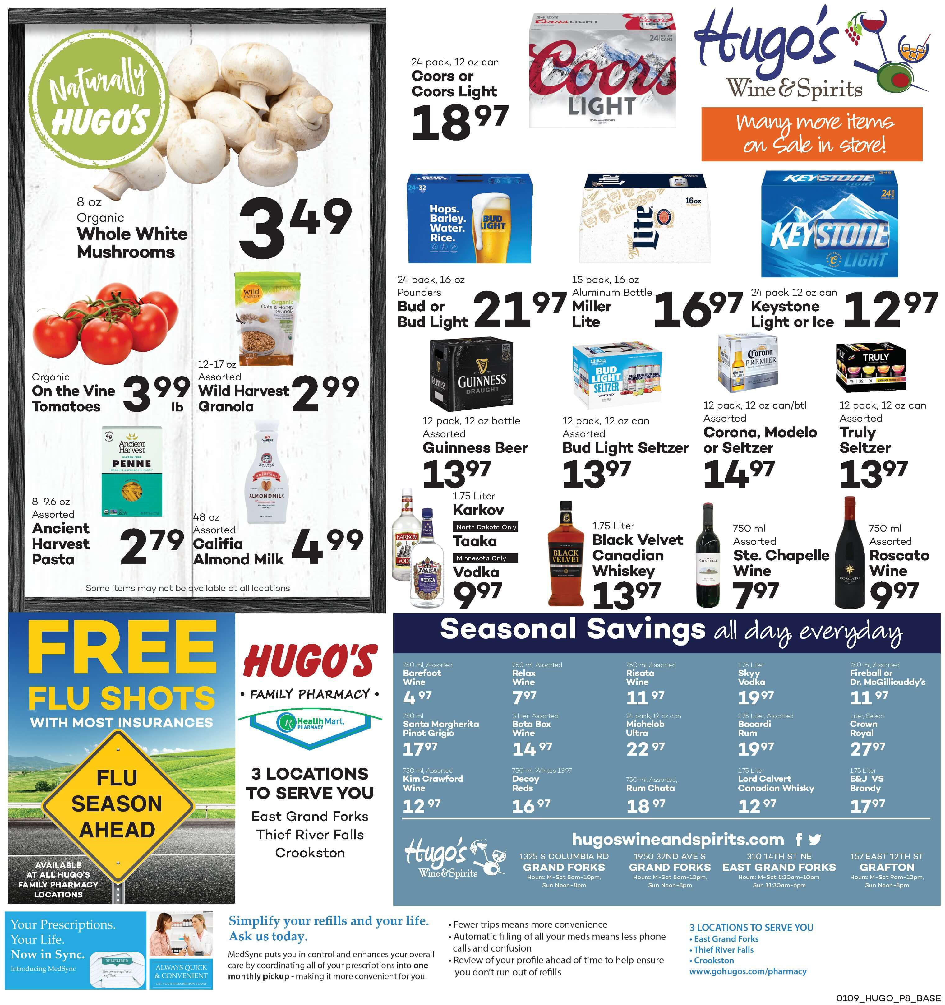 Hugo's Family Marketplace Weekly Ad Flyer January 9 to January 15, 2021