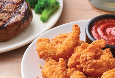 Get a Dozen Double Crunch Shrimp for Only $1 with a Steak Entree Purchase at Applebee's