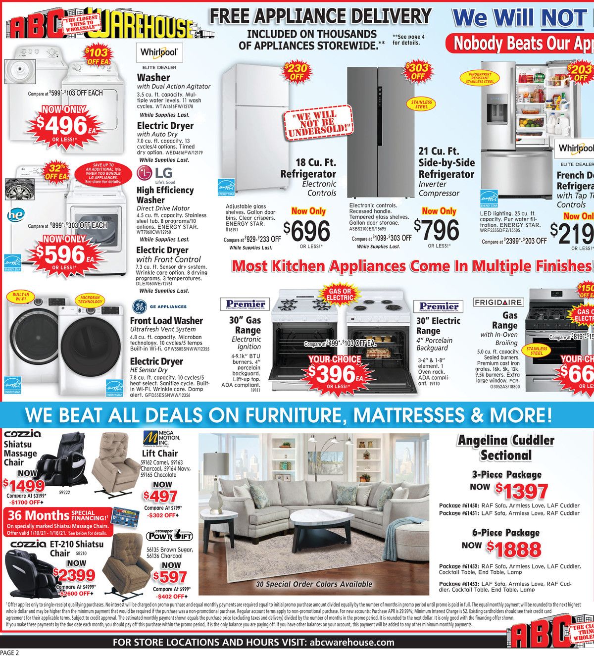 ABC Warehouse Weekly Ad Flyer January 10 to January 16, 2021
