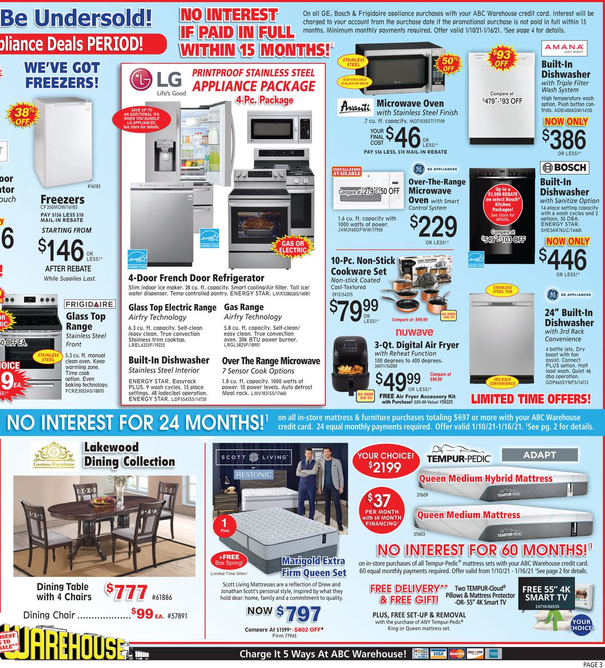 ABC Warehouse Weekly Ad Flyer January 10 to January 16, 2021