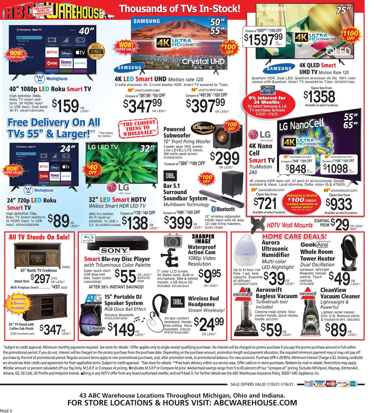 ABC Warehouse Weekly Ad Flyer January 10 to January 16, 2021