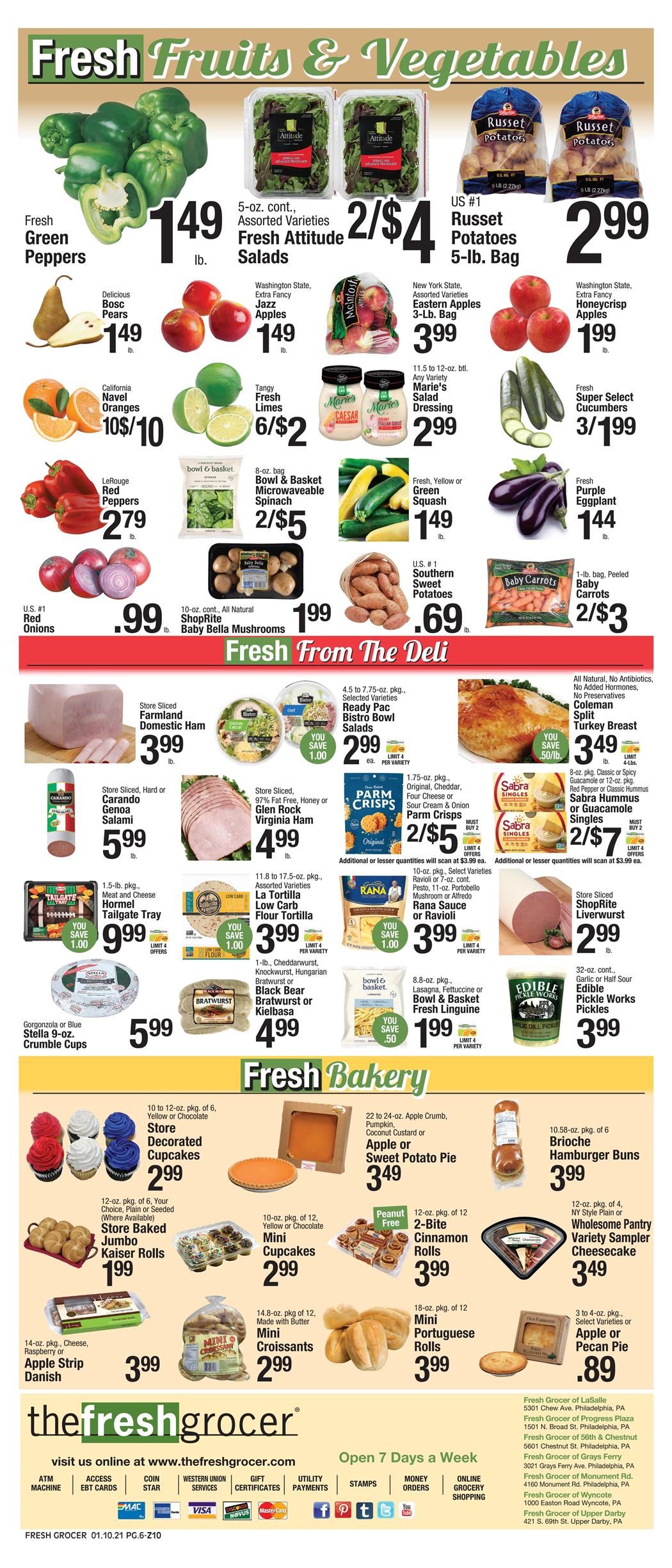 The Fresh Grocer Weekly Ad Flyer January 10 to January 16, 2021