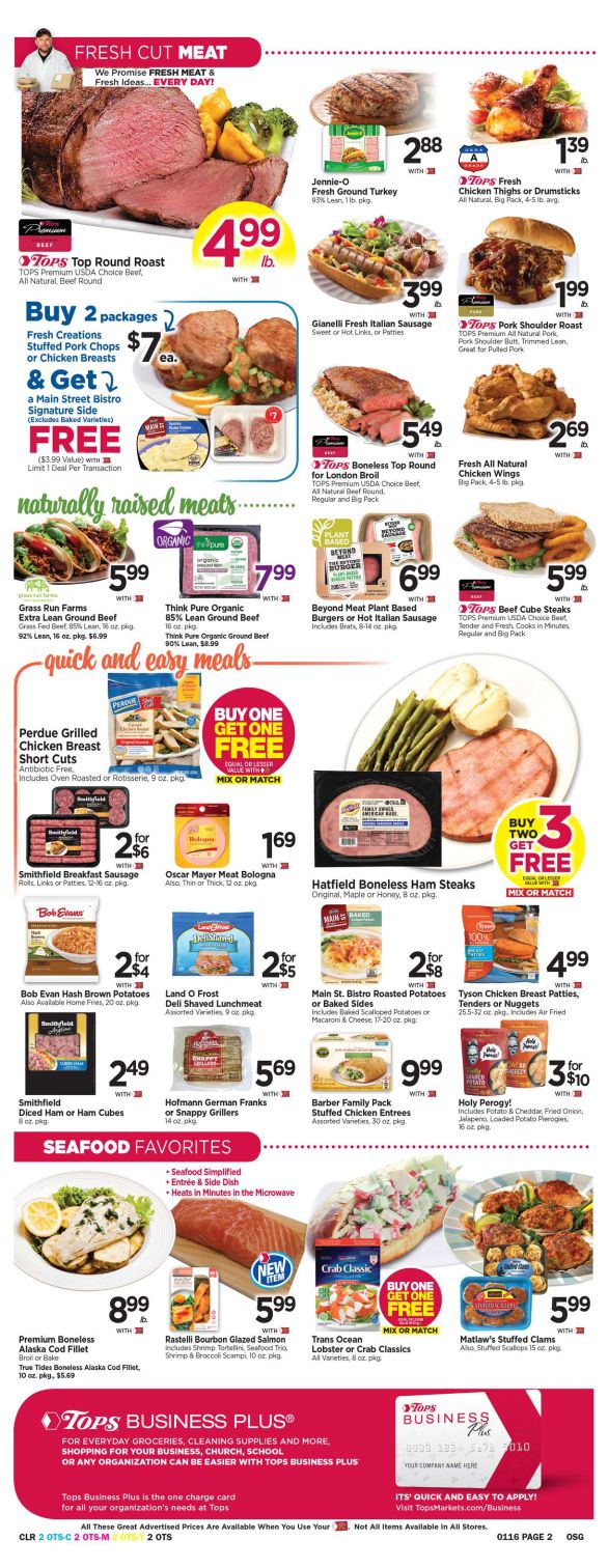 Tops Friendly Weekly Ad Flyer January 10 to January 16, 2021