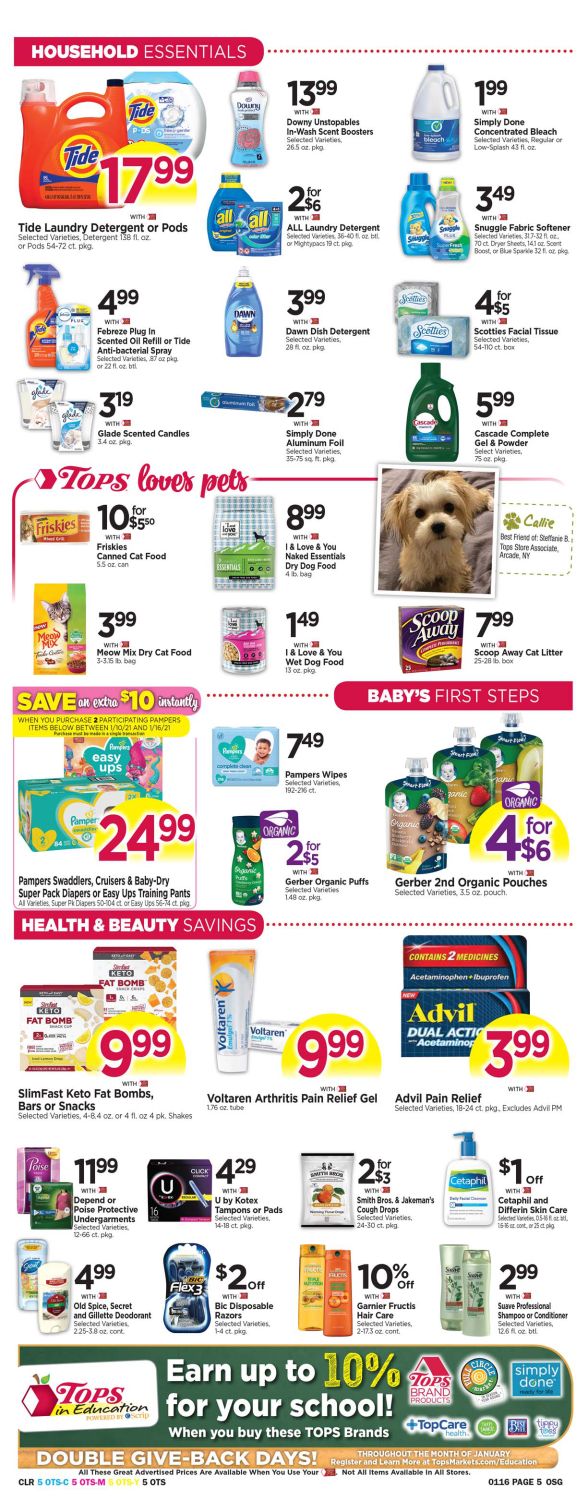 Tops Friendly Weekly Ad Flyer January 10 to January 16, 2021