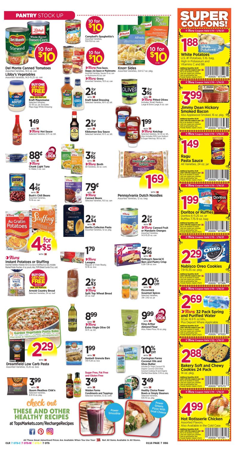 Tops Friendly Weekly Ad Flyer January 10 to January 16, 2021