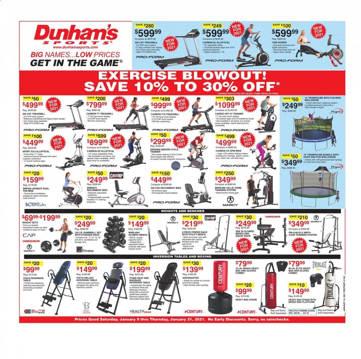 Dunham's Sports Weekly Ad Flyer January 9 to January 21