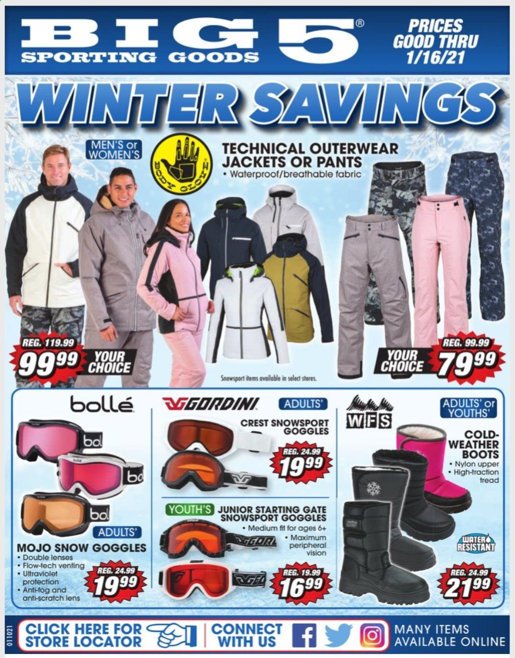 Big 5 Weekly Ad Flyer January 10 to January 16