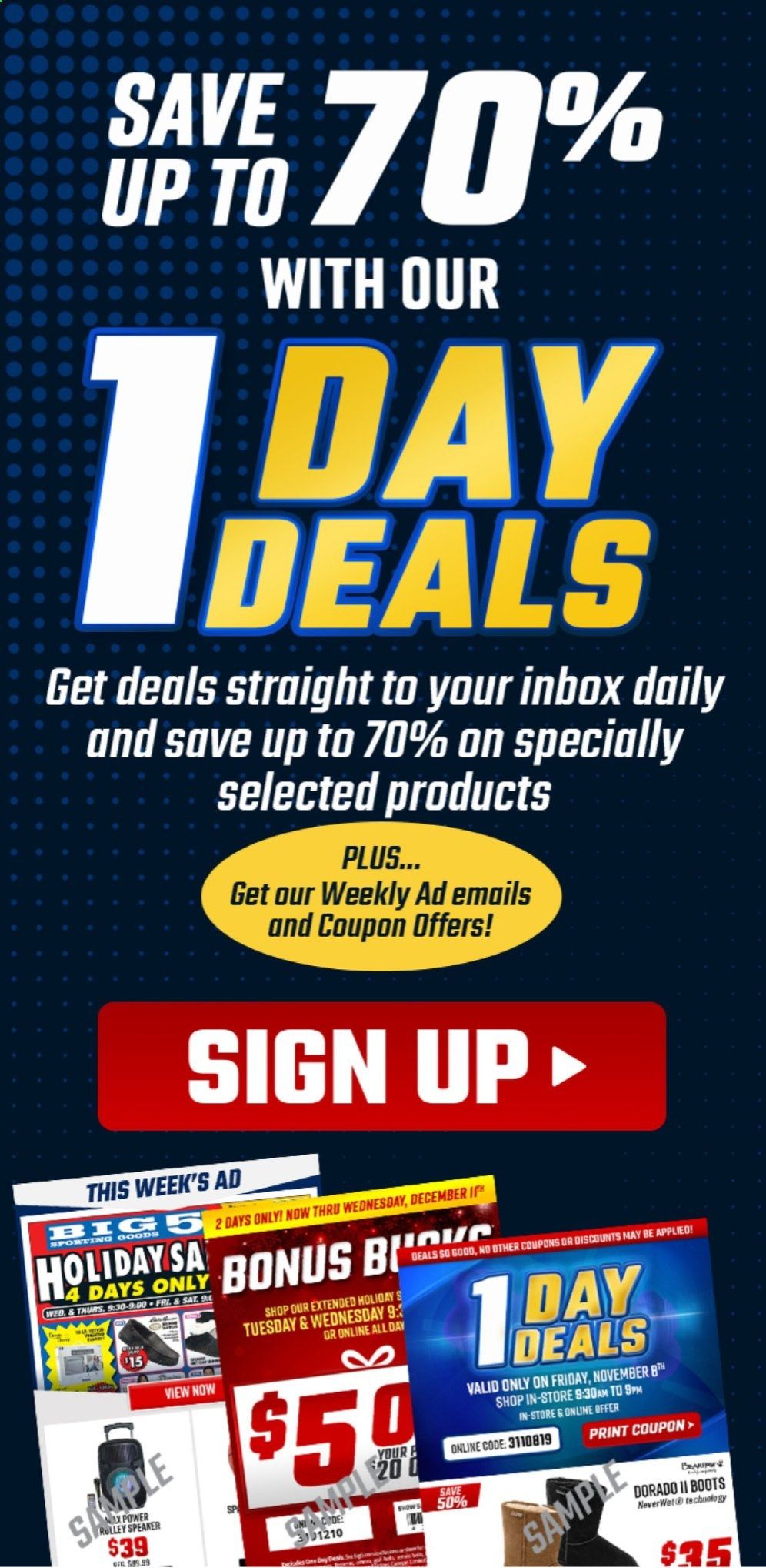 Big 5 Weekly Ad Flyer January 10 to January 16