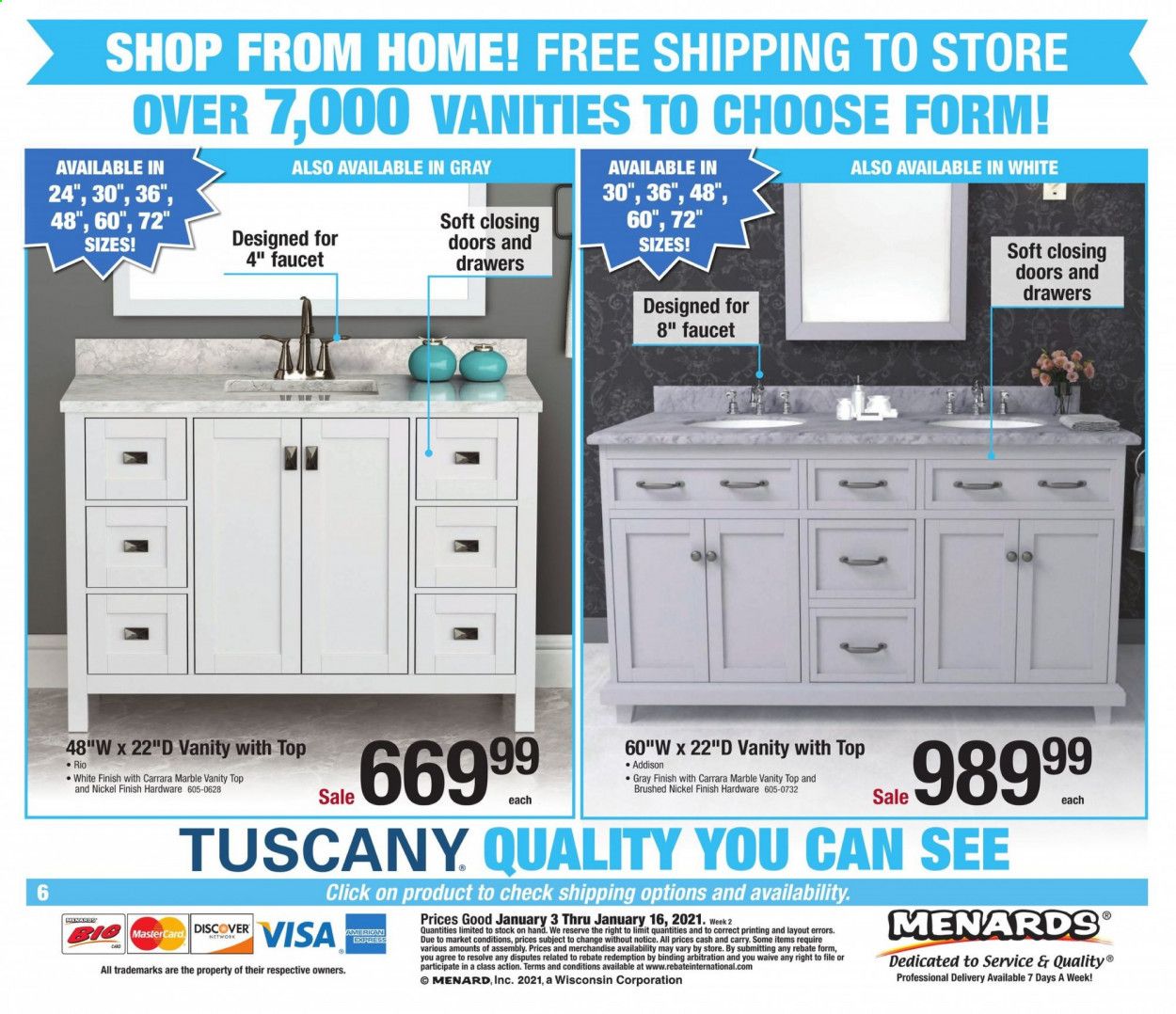 Menards Weekly Ad Flyer January 3 to January 16