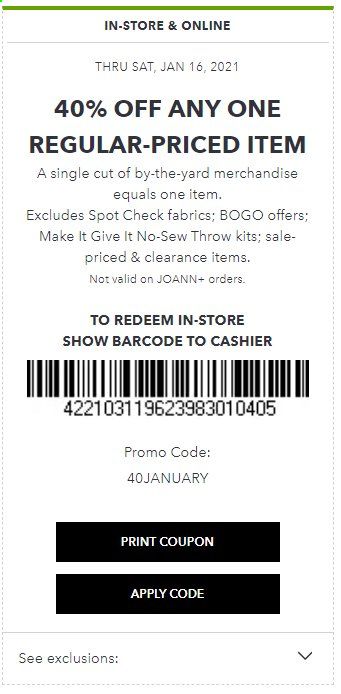 JOANN Weekly Ad Flyer January 10 to January 16
