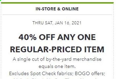 JOANN Weekly Ad Flyer January 10 to January 16