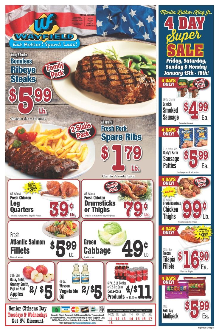 Wayfield Weekly Ad Flyer January 11 to January 18, 2021
