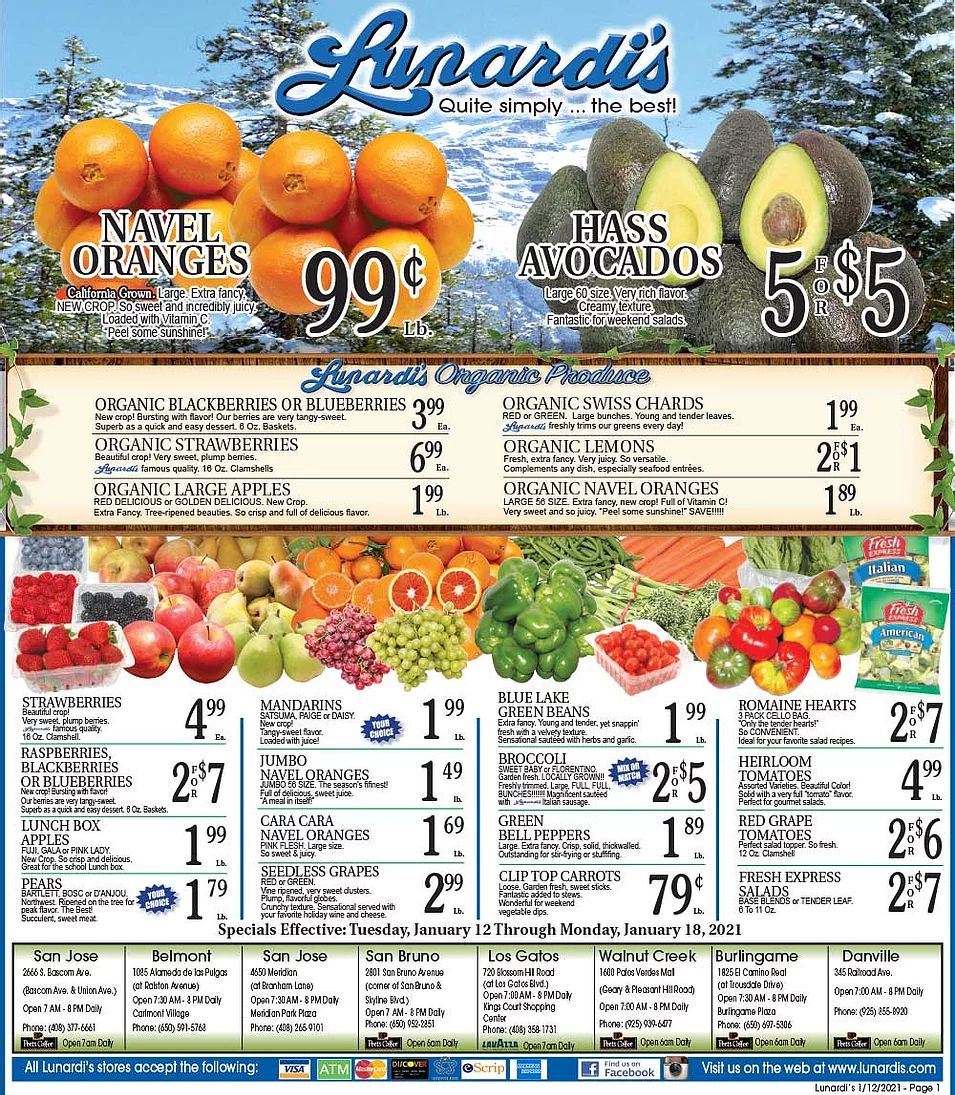 Lunardi's Weekly Ad Flyer January 12 to January 18, 2021