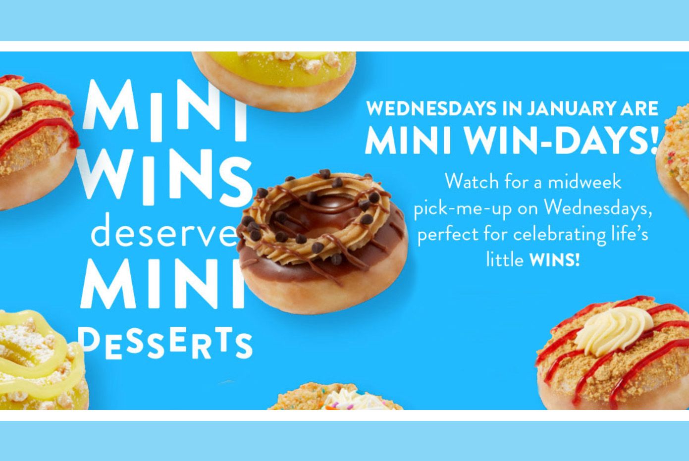Mini Win-days are Coming to Krispy Kreme Every Wednesday in January with a New Daily Deal Mini Win-days are Coming to Krispy Kreme Every Wednesday in January with a New Daily Deal