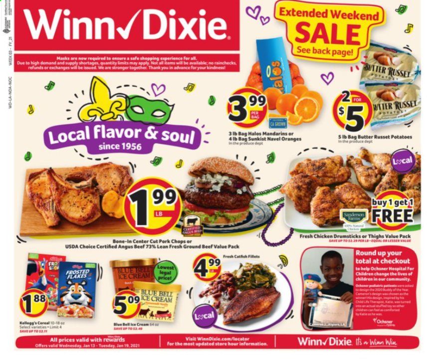 Winn Dixie (AL, FL, GA, LA, MS) Weekly Ad Flyer January 13 to January 19