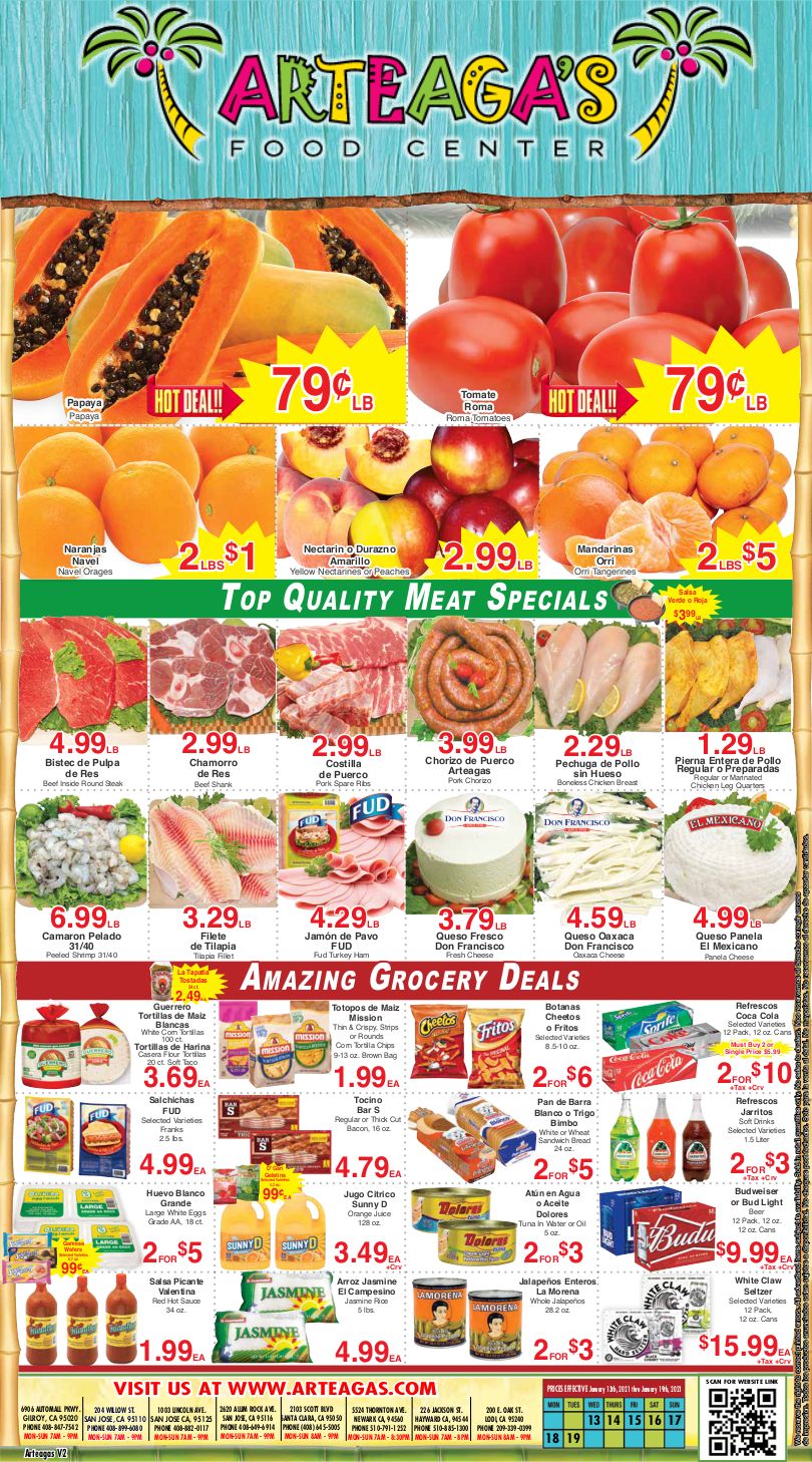 Artega's Weekly Ad Flyer January 13 to January 19, 2021