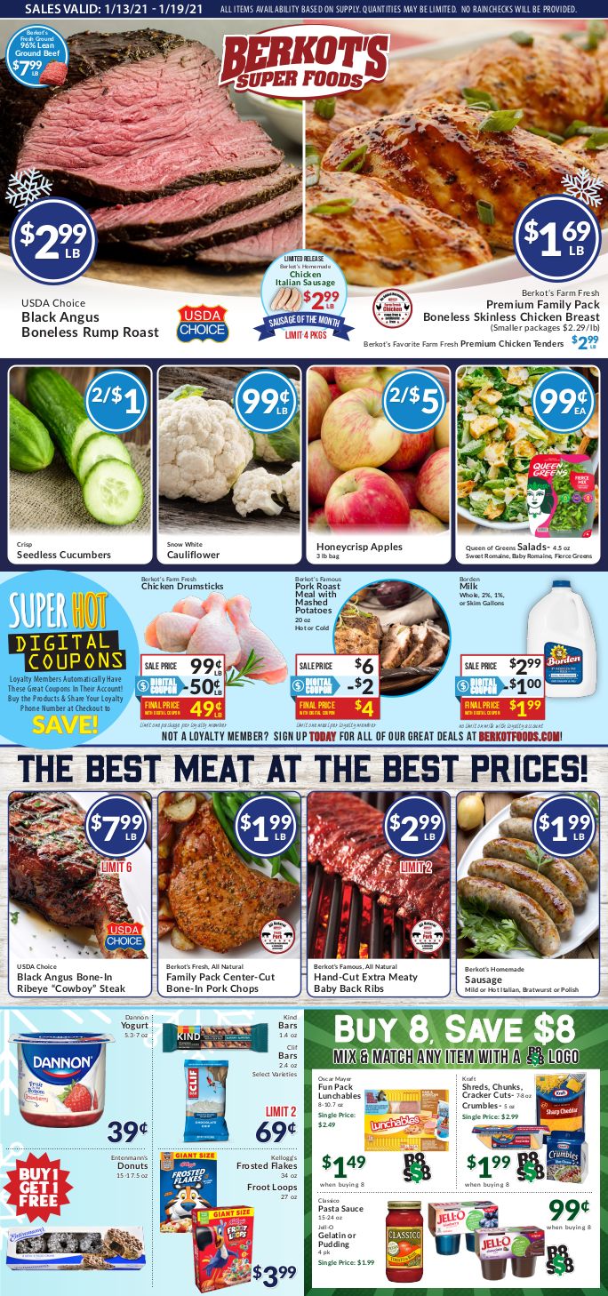 Berkot's Super Foods Weekly Ad Flyer January 13 to January 19, 2021