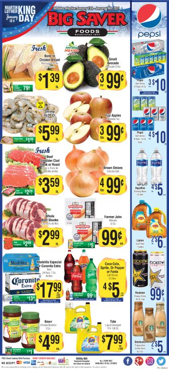 Big Saver Foods Martin Luther King Day Sales Weekly Ad Flyer January 13 to January 19, 2021