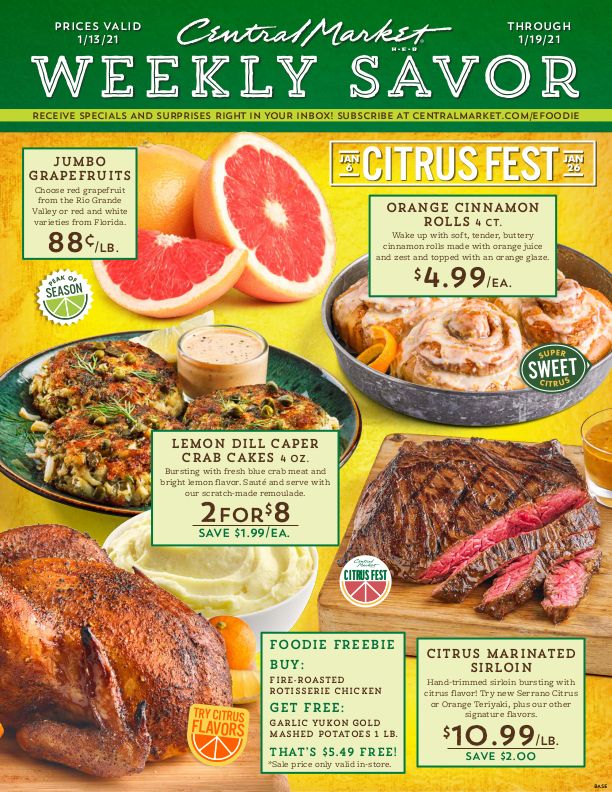 Central Market Weekly Ad Flyer January 13 to January 19, 2021