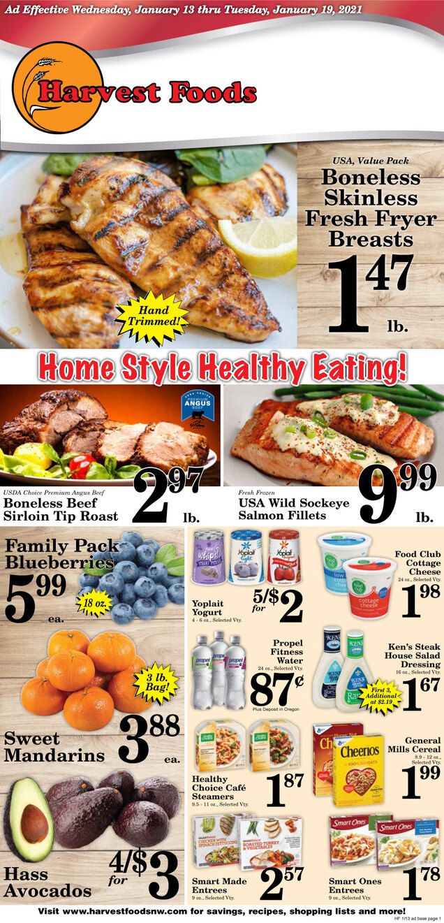 Harvest Foods Weekly Ad Flyer January 13 to January 19, 2021