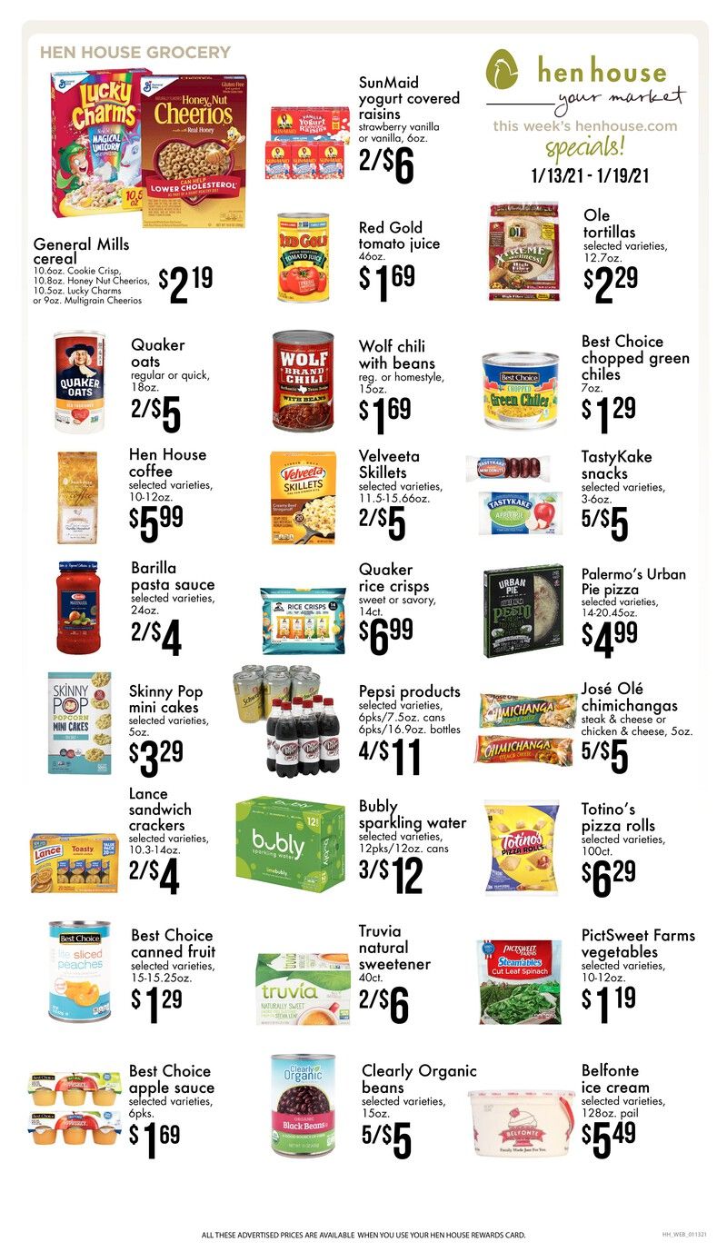 Hen House Weekly Ad Flyer January 13 to January 19, 2021