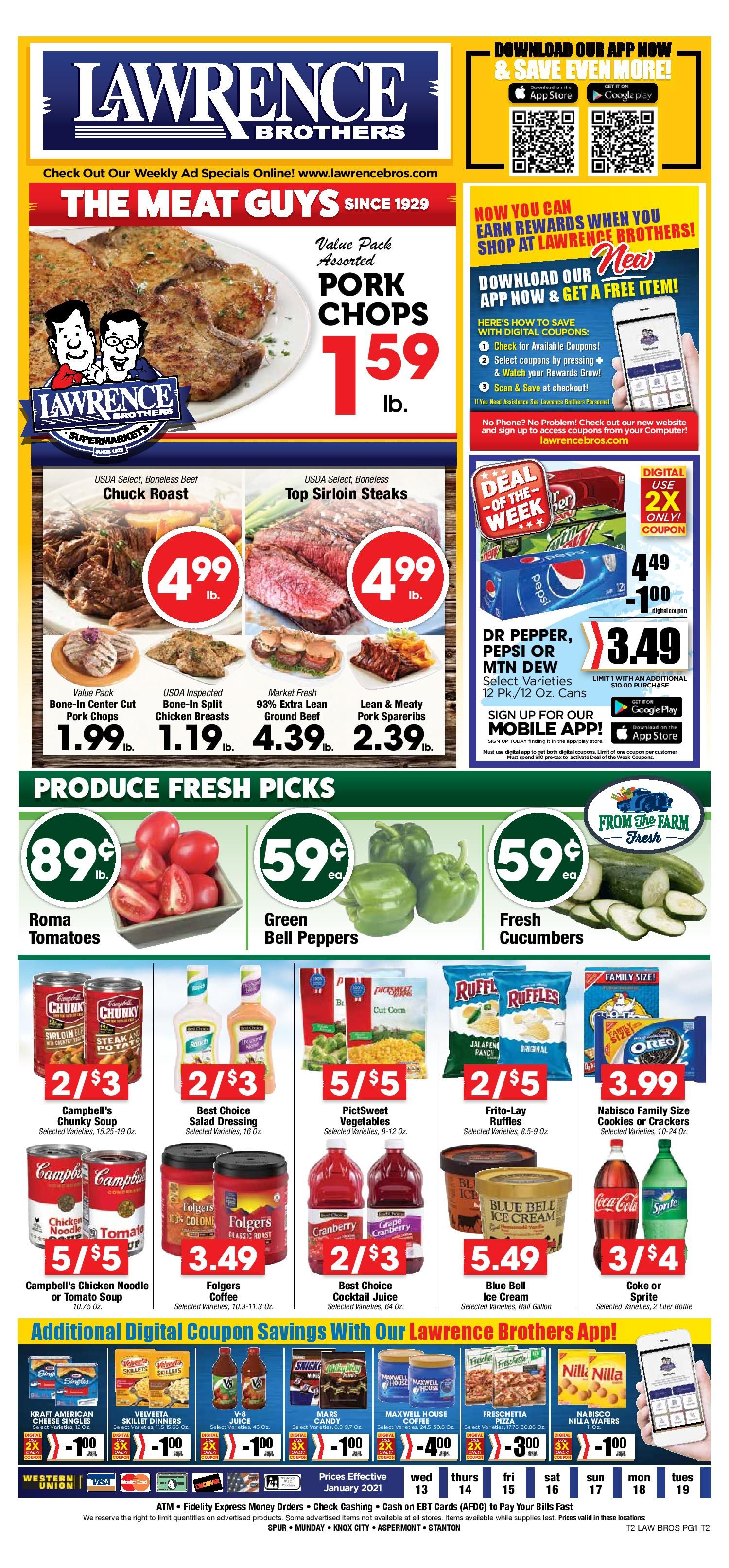 Lawrence Bros Weekly Ad Flyer January 13 to January 19, 2021