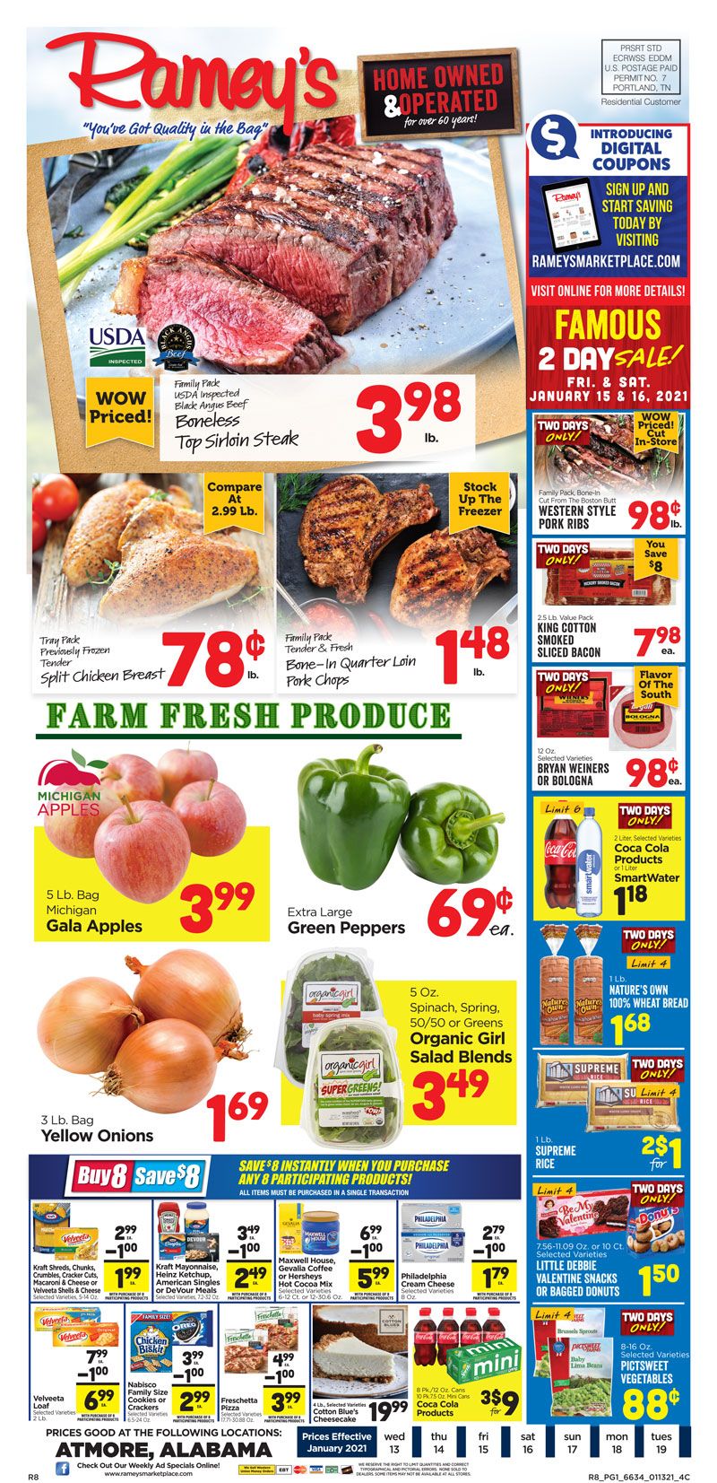 Ramey's Weekly Ad Flyer January 13 to January 19, 2021