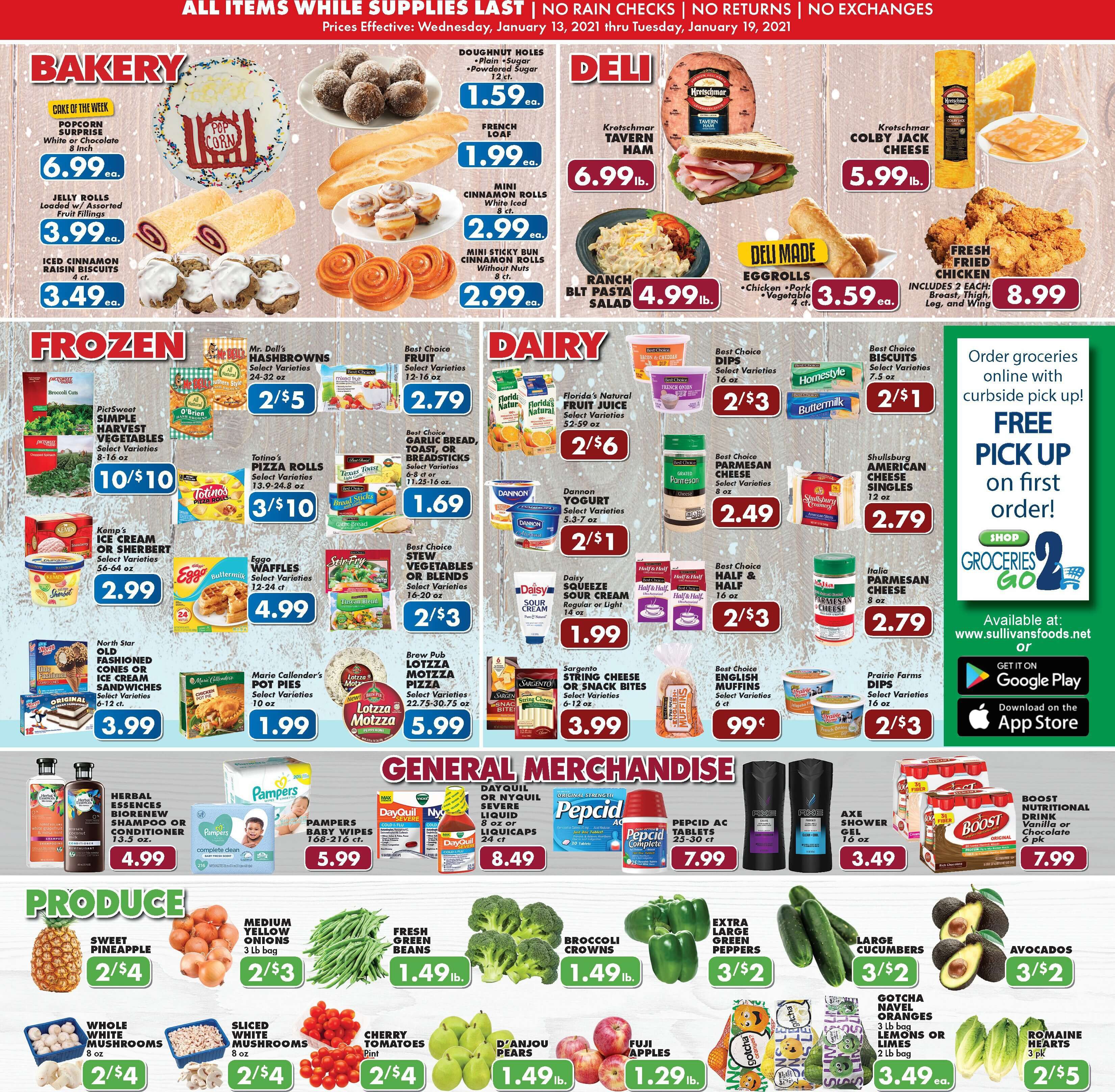 Sullivan's Foods Weekly Ad Flyer January 13 to January 19, 2021