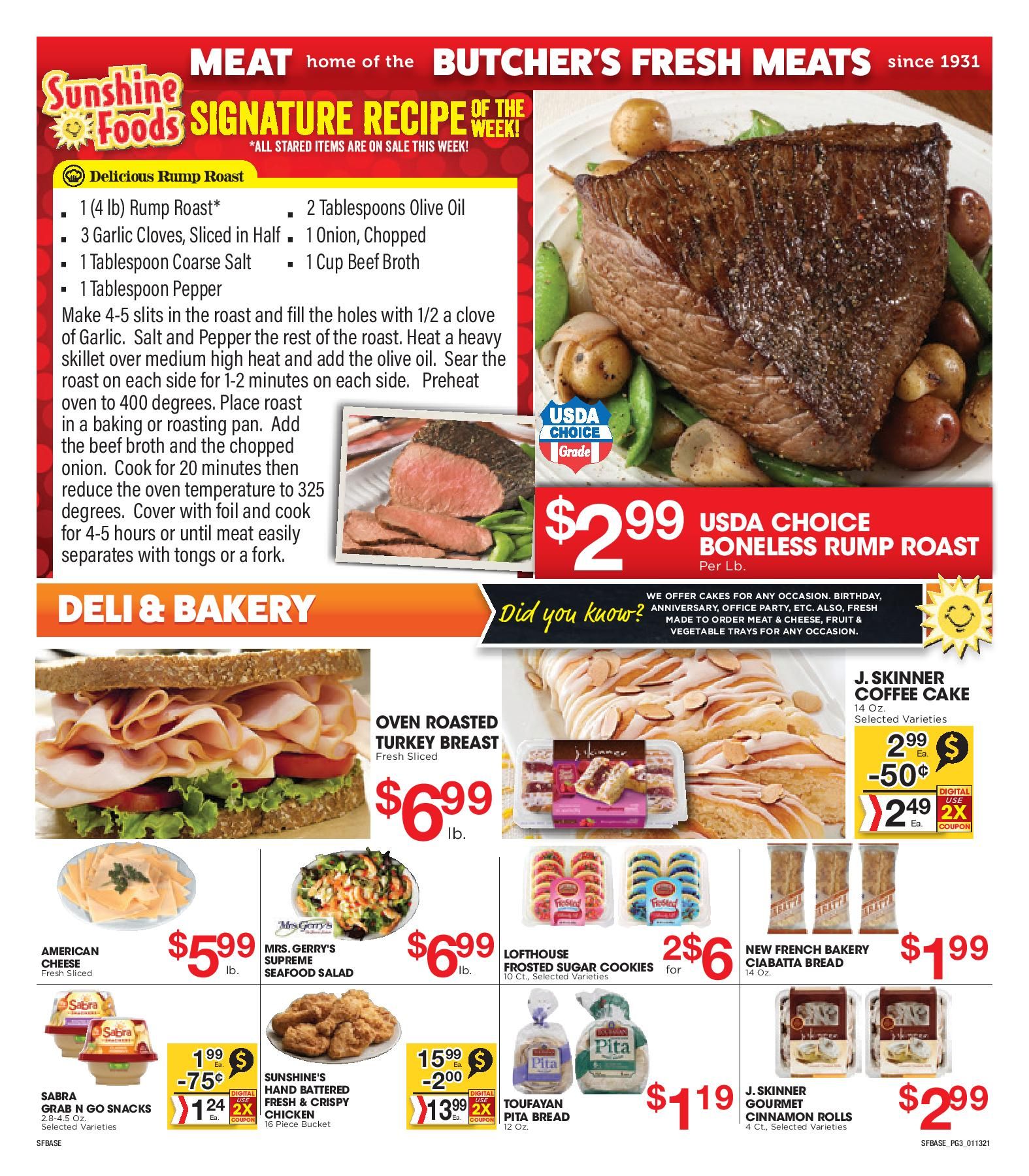 Sunshine Foods Weekly Ad Flyer January 13 to January 19, 2021