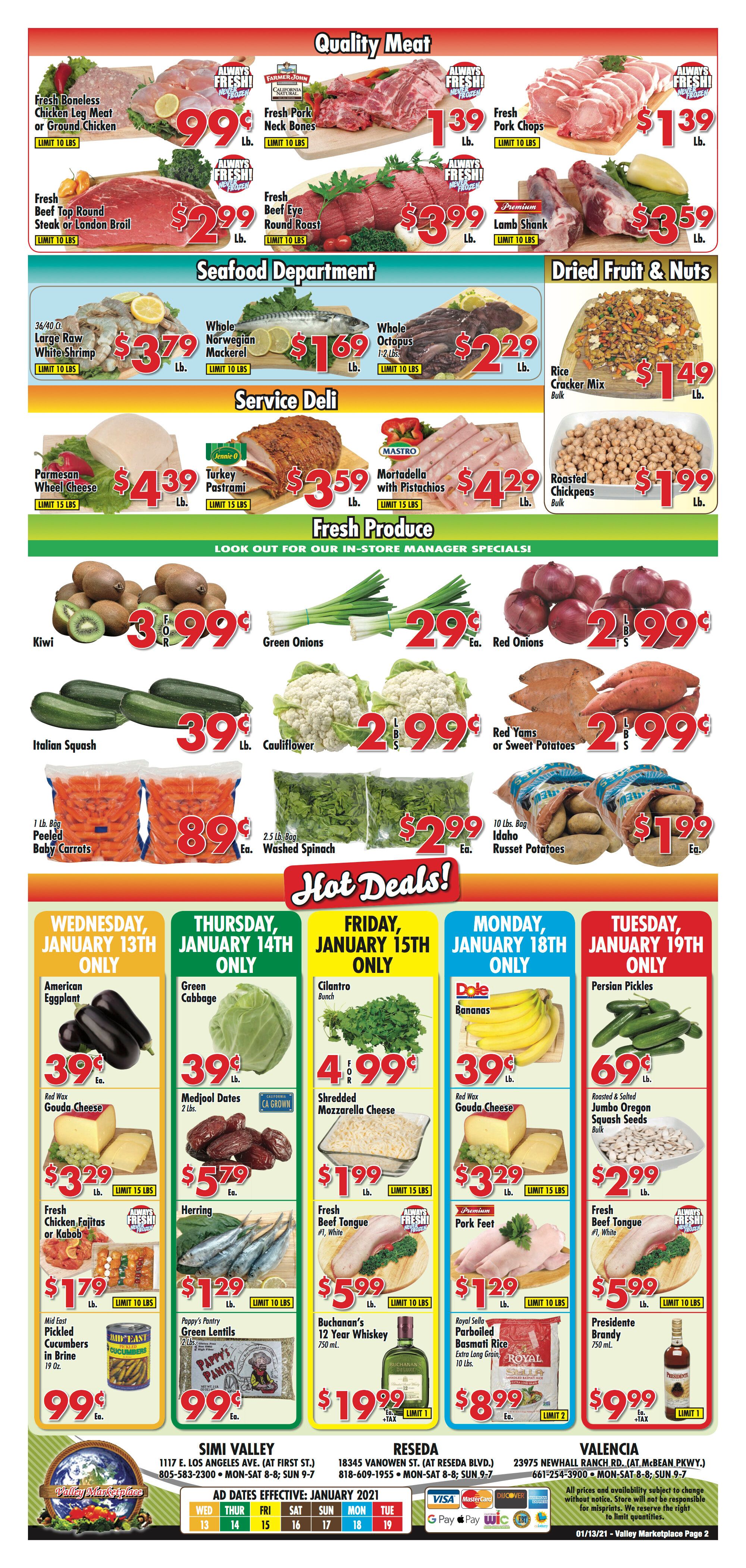 Valley Marketplace Weekly Ad Flyer January 13 to January 19, 2021