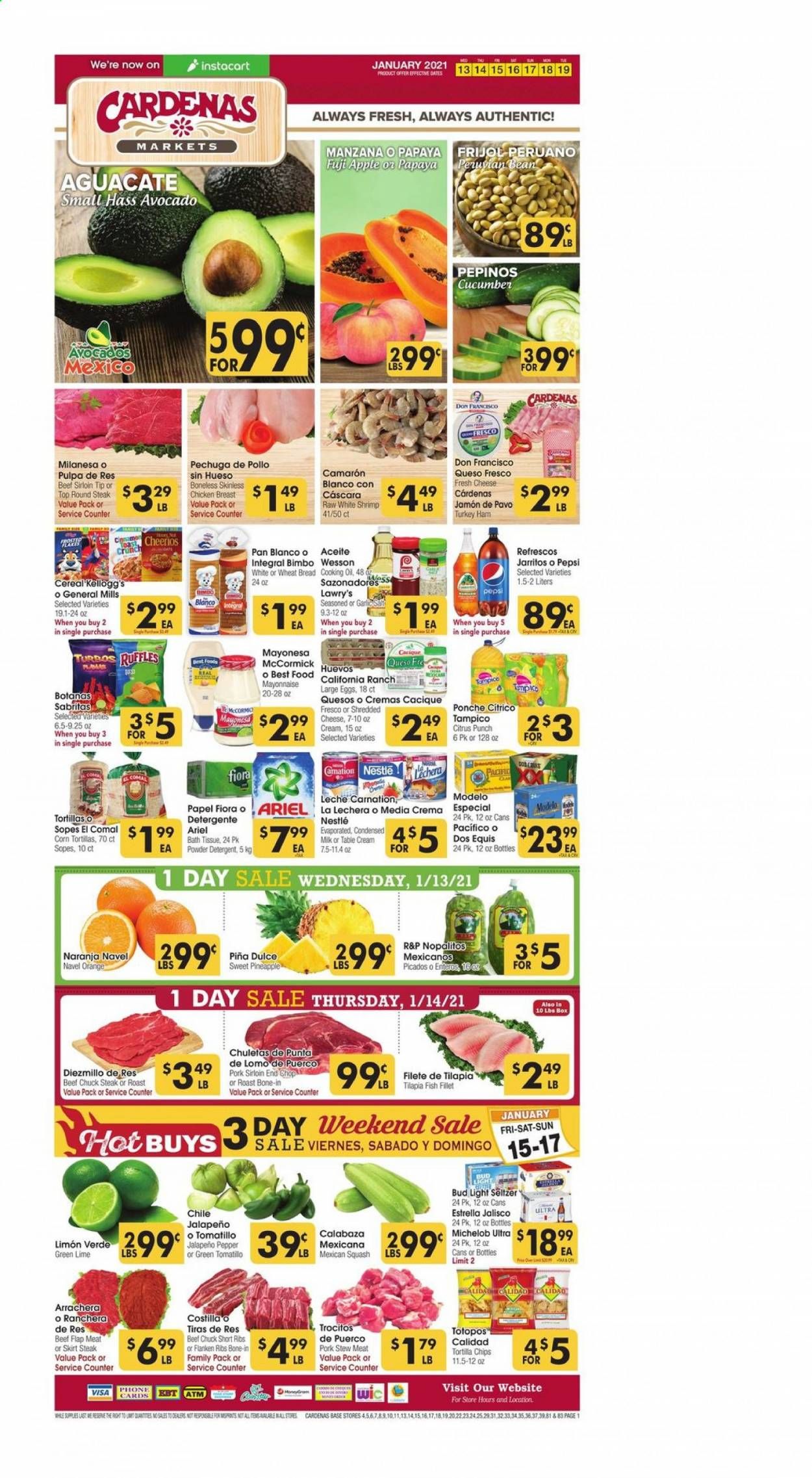 Cardenas (CA, NV) Weekly Ad Flyer January 13 to January 19