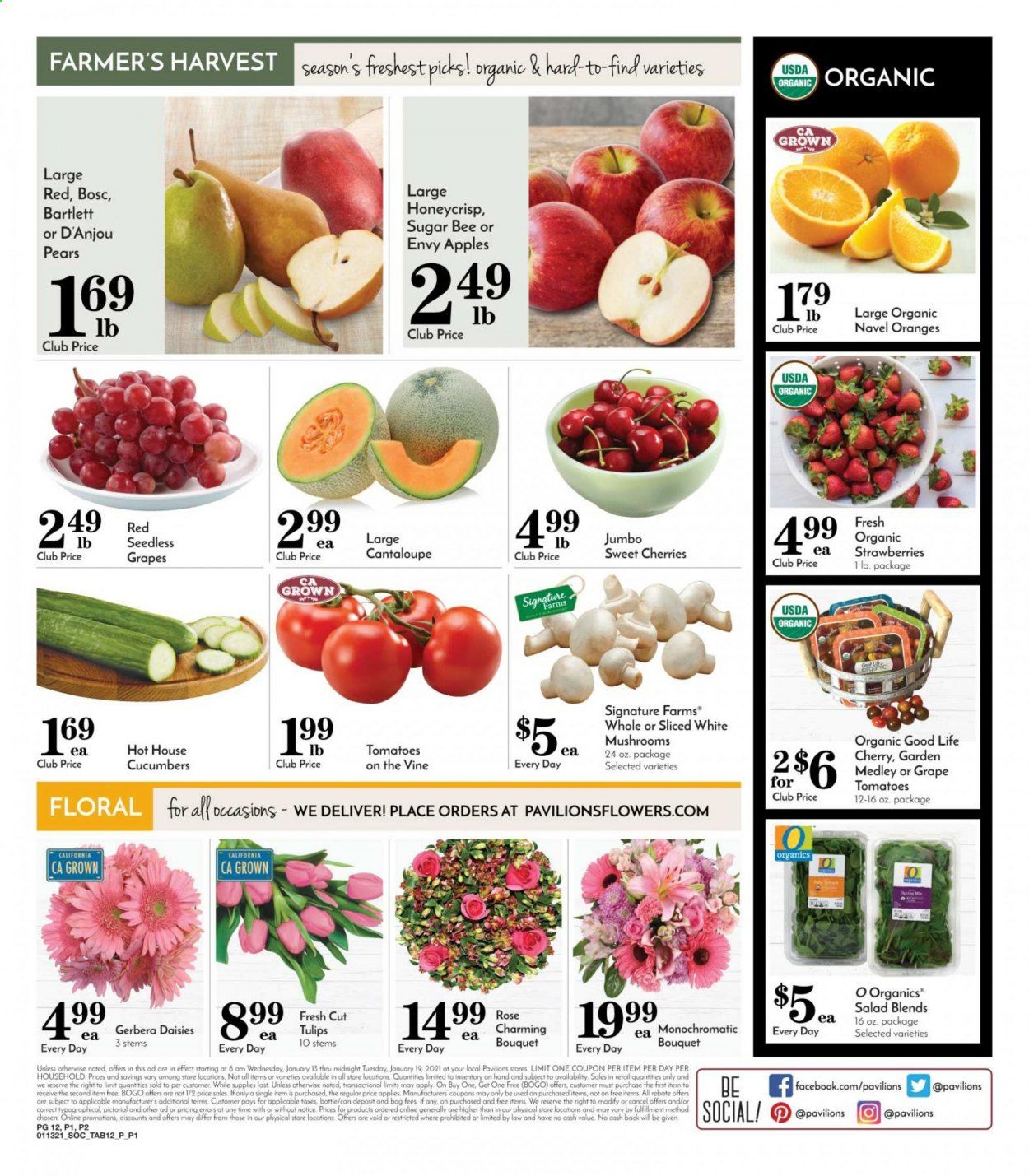 Pavilions (CA) Weekly Ad Flyer January 13 to January 19