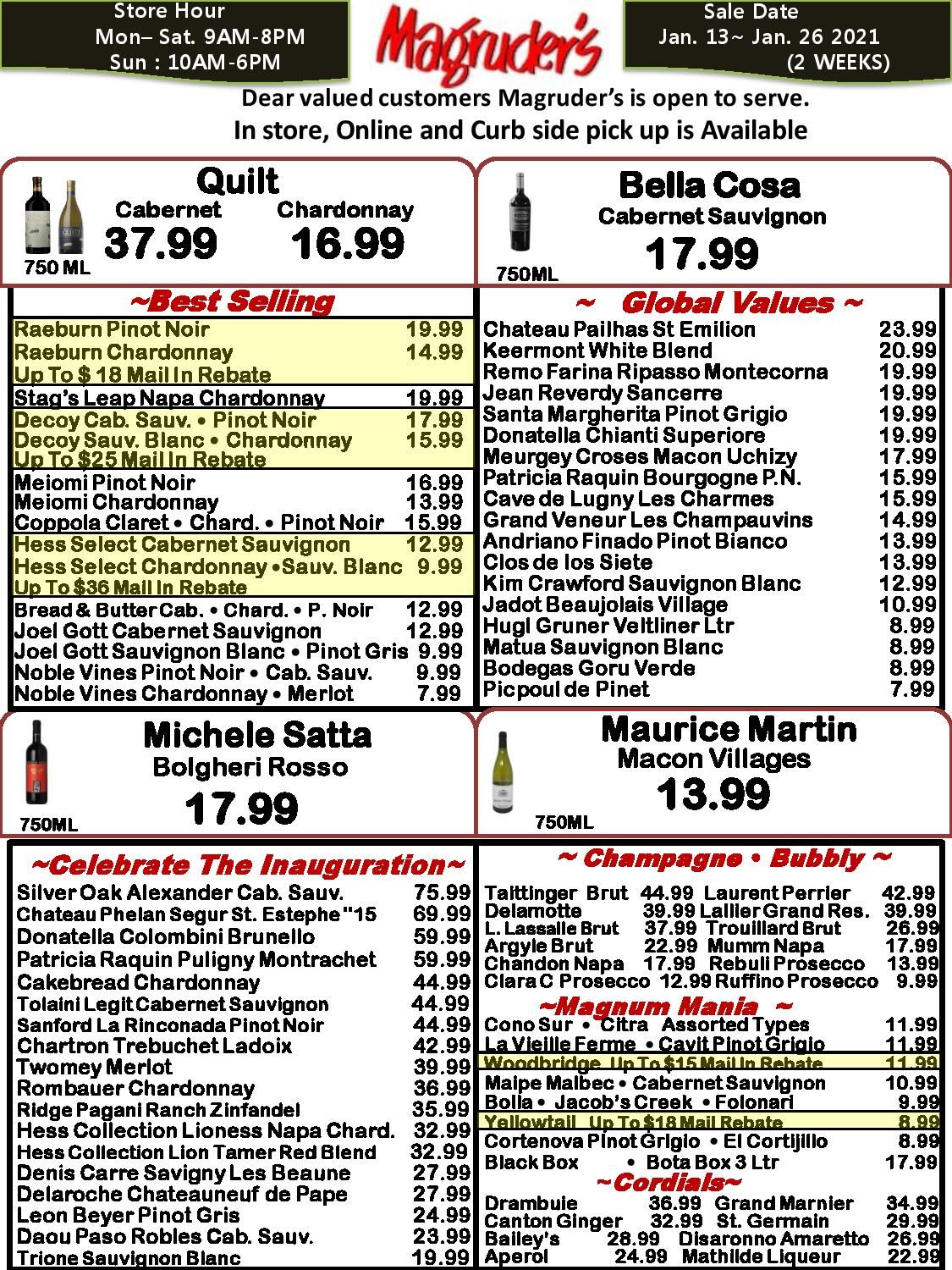 Magruder's Weekly Ad Flyer January 13 to January 26, 2021