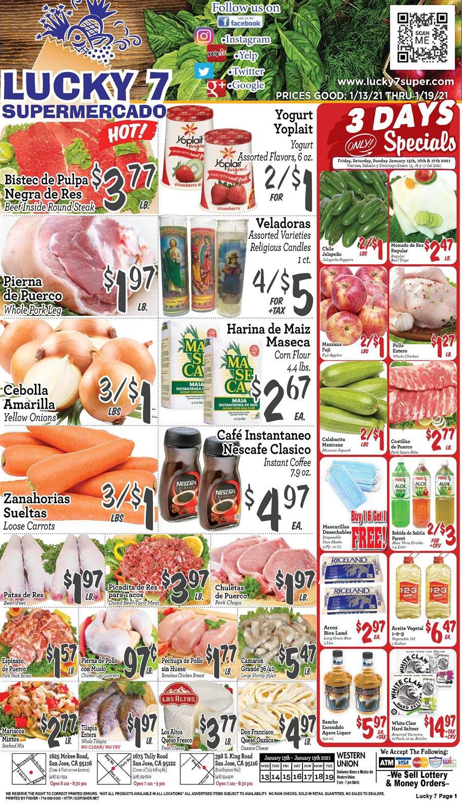 Lucky 7 Supermarket Weekly Ad Flyer January 13 to January 19, 2021