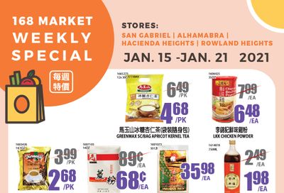 168 Market (CA) Weekly Ad Flyer January 15 to January 21, 2021