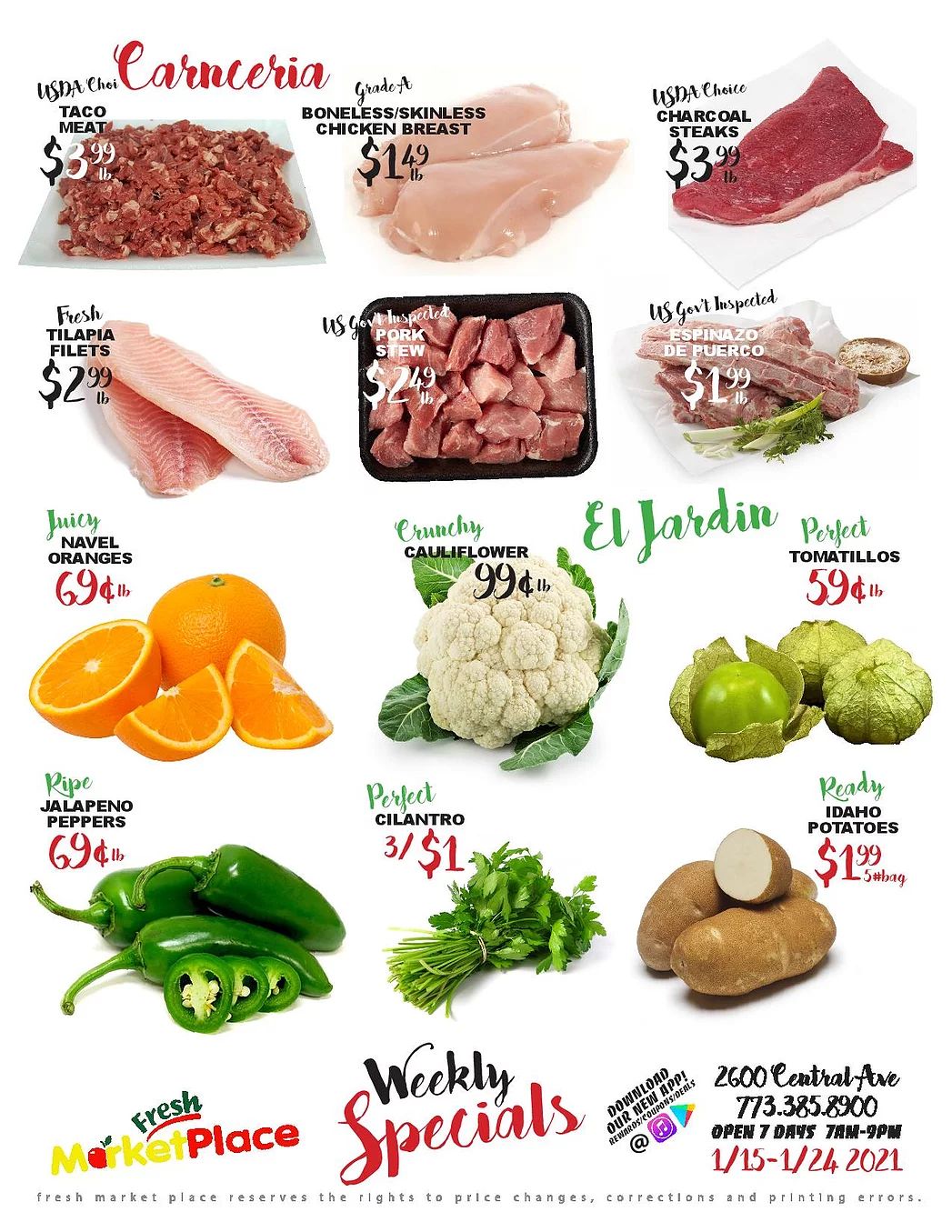 Fresh Marketplace Weekly Ad Flyer January 15 to January 24, 2021