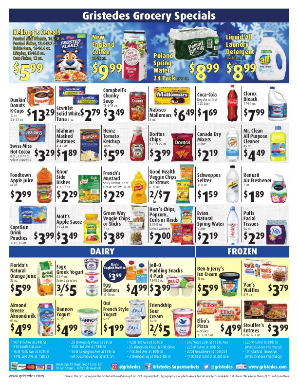 Gristedes Weekly Ad Flyer January 15 to January 21, 2021