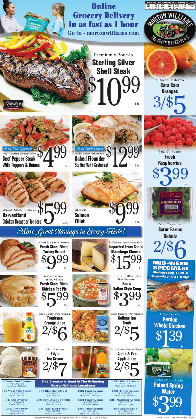 Morton Williams Weekly Ad Flyer January 15 to January 21, 2021