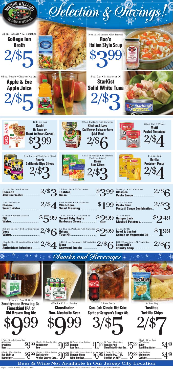 Morton Williams Weekly Ad Flyer January 15 to January 21, 2021