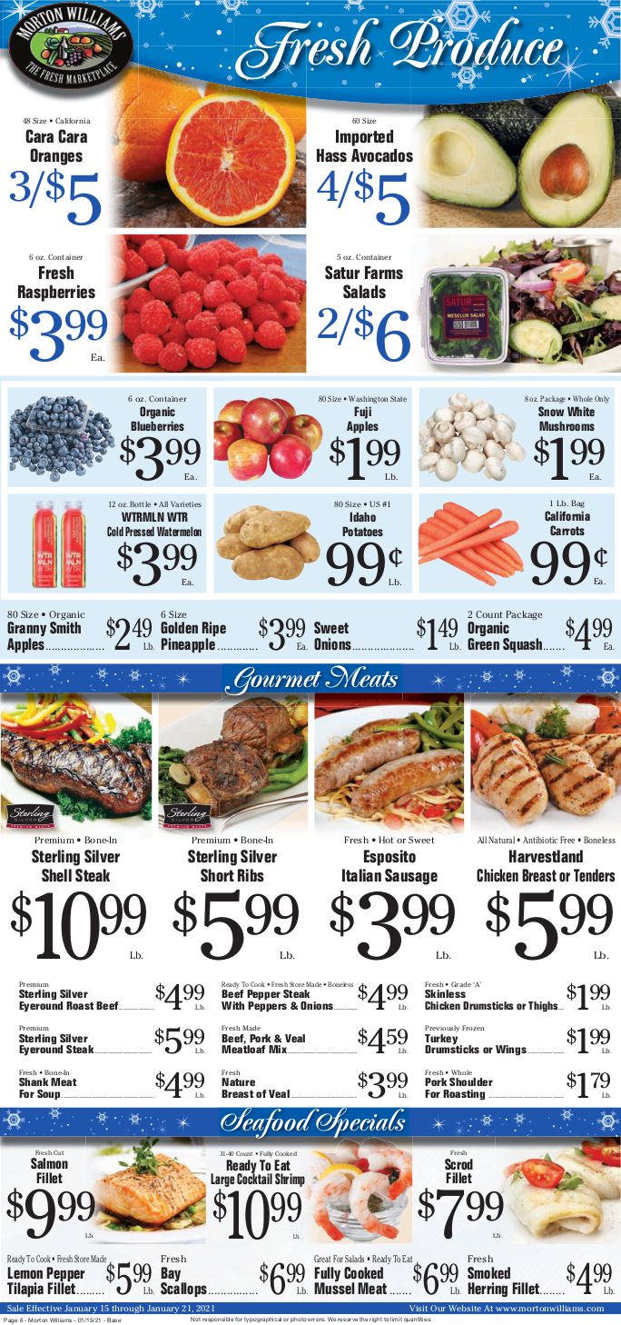 Morton Williams Weekly Ad Flyer January 15 to January 21, 2021